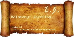 Balatonyi Jozefina névjegykártya